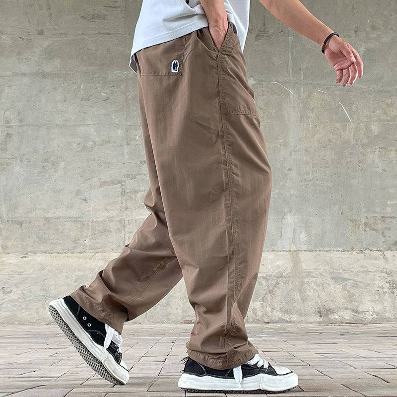 Unisex Japanese Style Summer Cargo Pants - Thin Quick-Dry Breathable Loose Paratrooper Pants