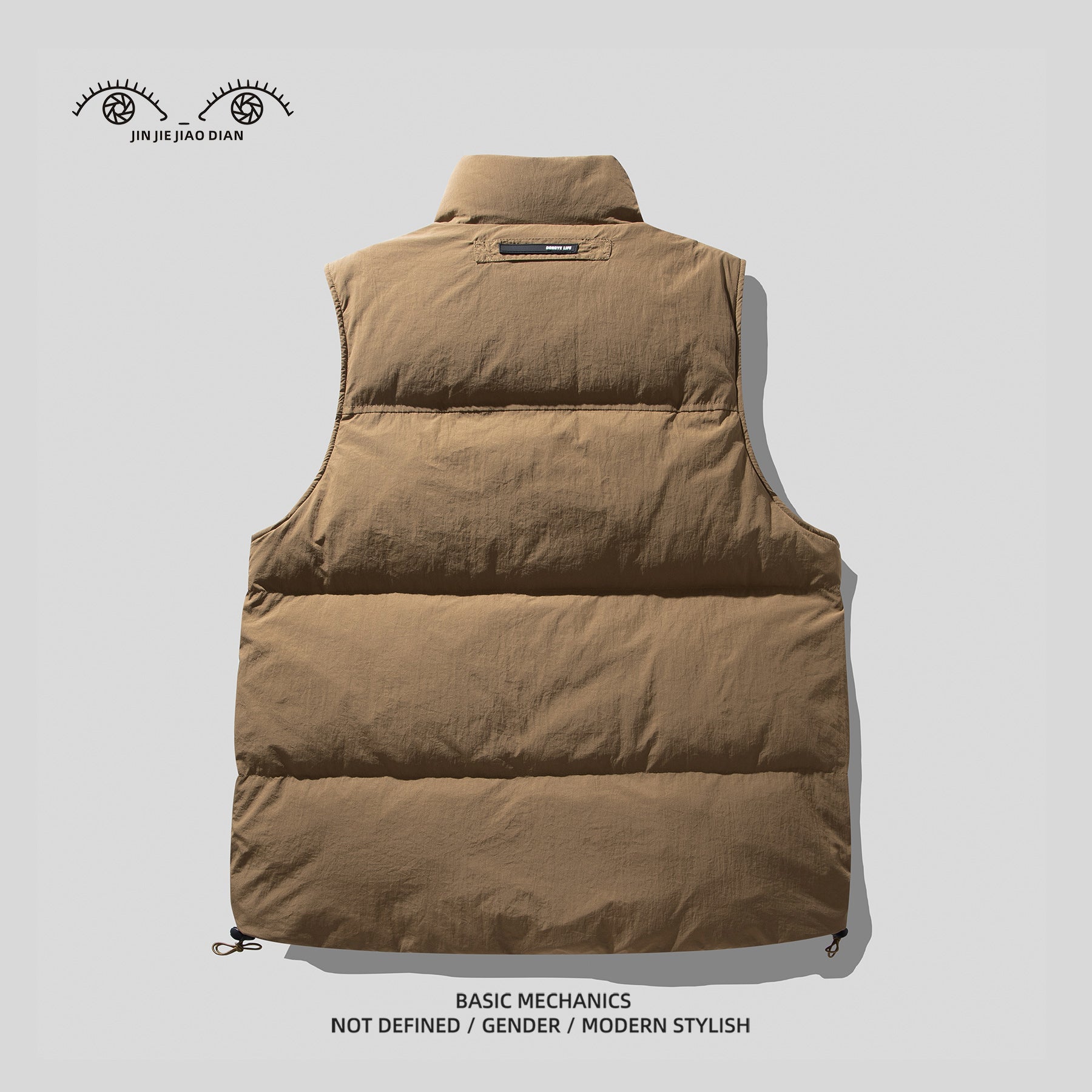 Mountain-Style Caramel 90% Duck-Down Vest – Warm Workwear Insulated (Unisex)