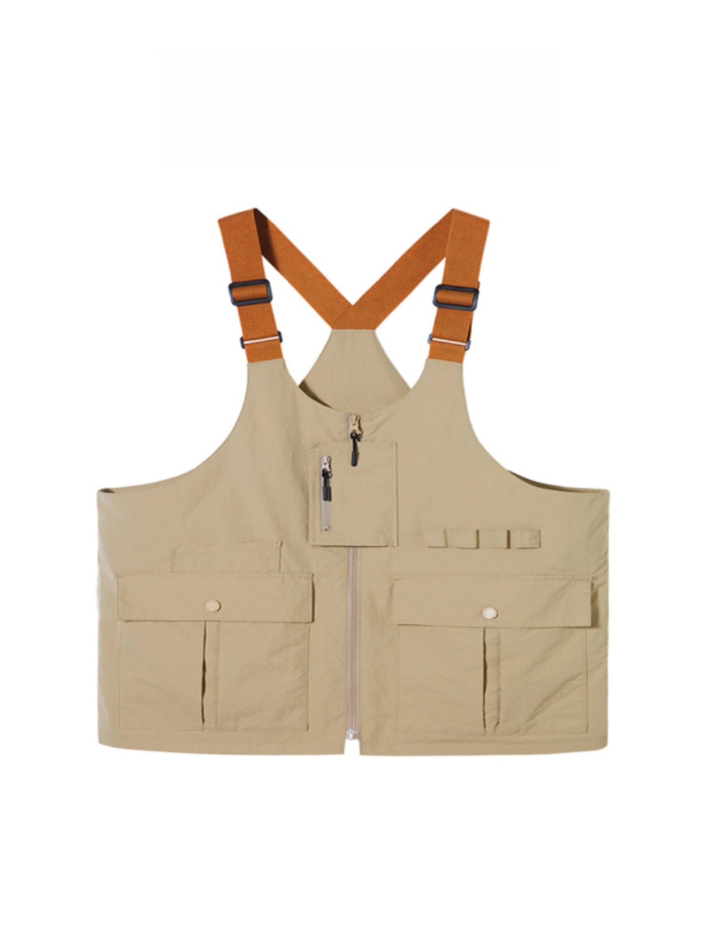 Unisex Convertible Workwear Vest – Textured Woven Multifunctional Top & Single Shoulder Bag – High Street Trendy Brand