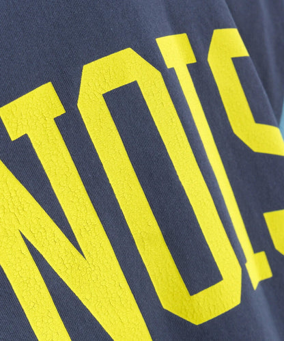 Japanese Style Stitching Denim Pocket Letters Profile T-shirt Designer Loose Casual Summer Patch