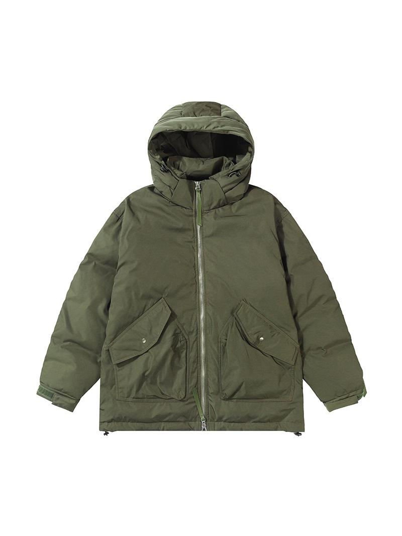 Cooker Stand Collar Hooded Down Jacket Zipper Thickened Trendy Brand Warm Men's New White Duck Down Coat New Winter