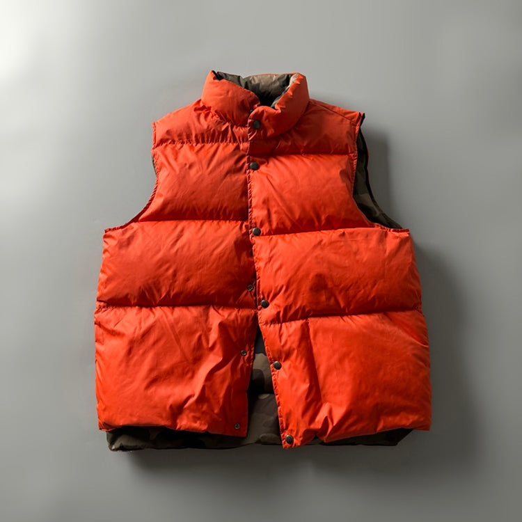 Men's Reversible 90% White Duck Down Camouflage Vest