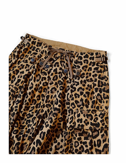 25AW Japanese Retro Casual Leopard Print Cargo Paratrooper Pants Casual Long Pants