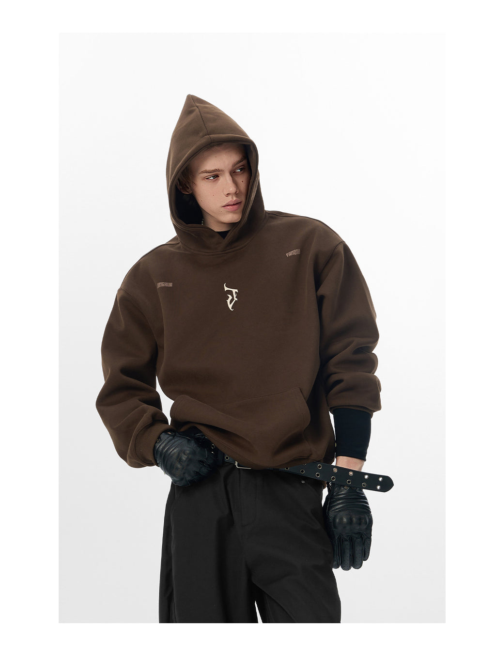 “J” Gothic Letter Hoodie – American High-Street Heavyweight Sweater