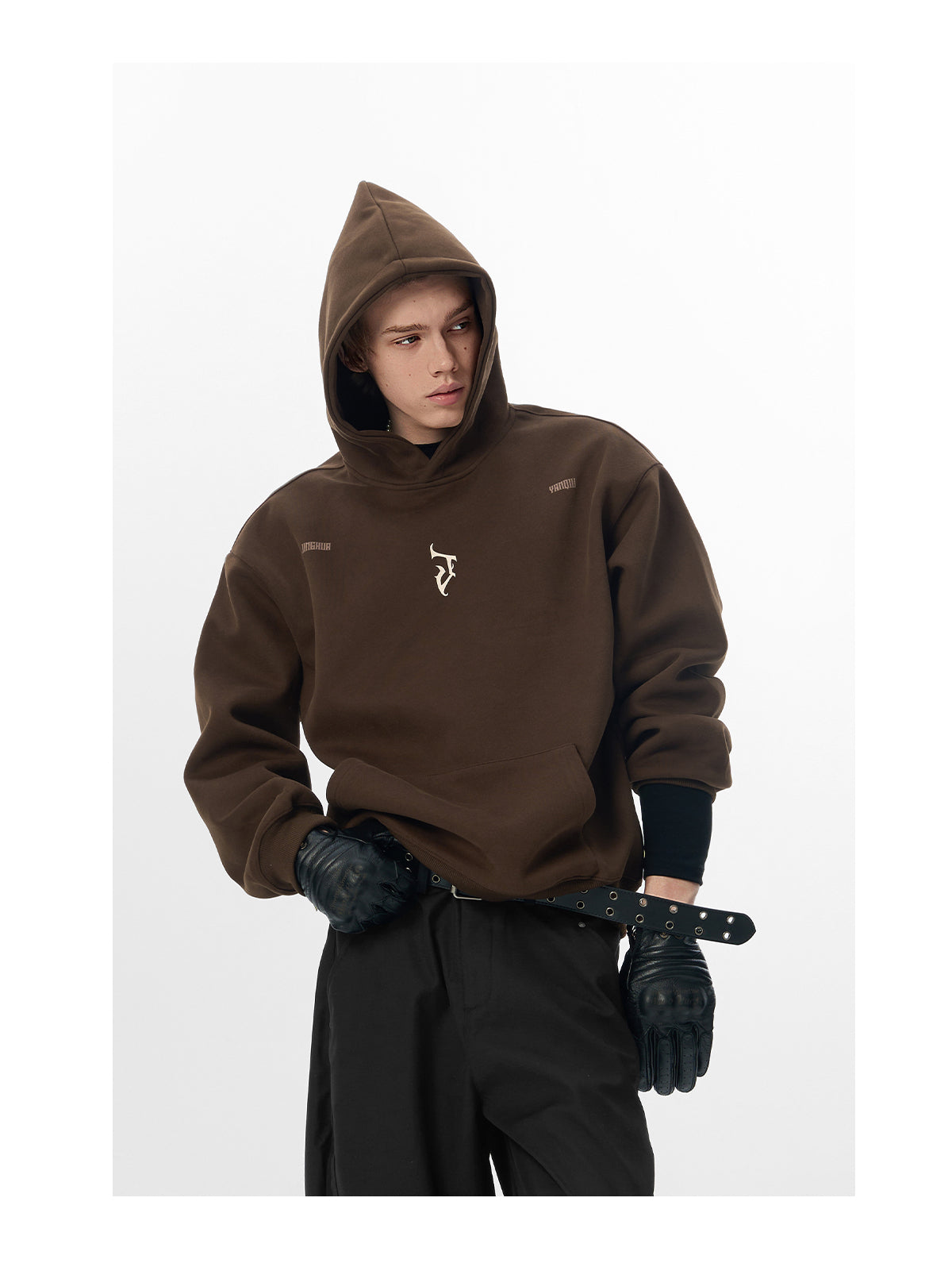 “J” Gothic Letter Hoodie – American High-Street Heavyweight Sweater