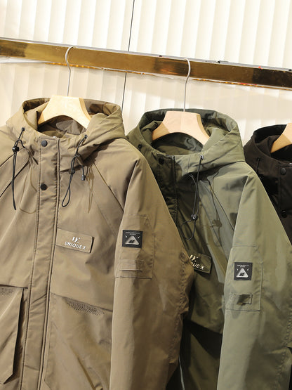 Men's Plus Size Cold-Resistant Hooded Cotton Jacket - Winter Thickened Windproof Warm Export Overstock Workwear Coat