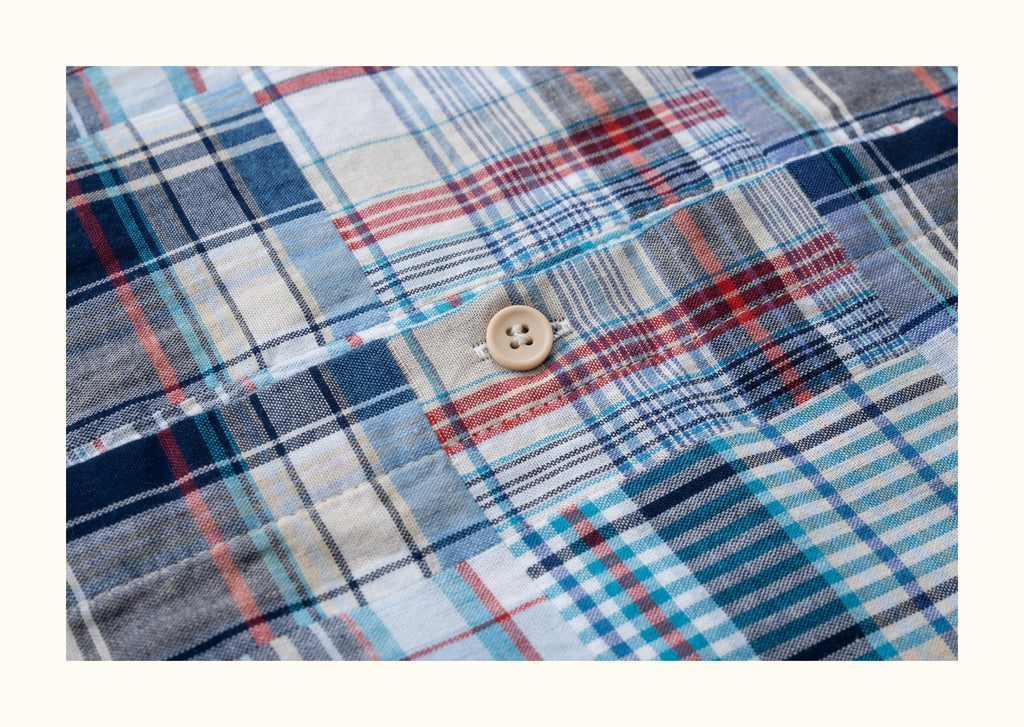 Baijia-Cloth Colorful Plaid Patchwork Shirt – Japanese Retro Loose Long Sleeve (Unisex)