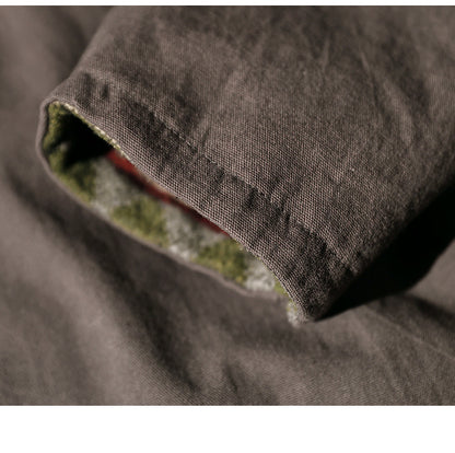 Men's Japanese Retro Reversible Cotton Robe Cardigan