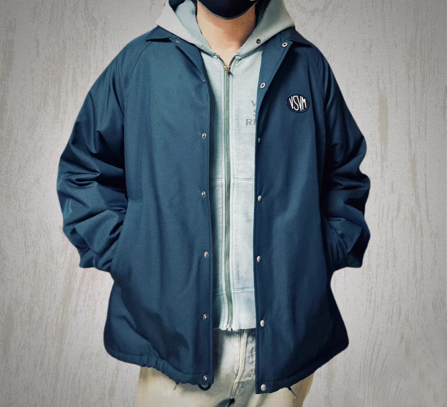 Japanese Trend All-Cotton Washed Vintage Distressed Zipper Hoodie