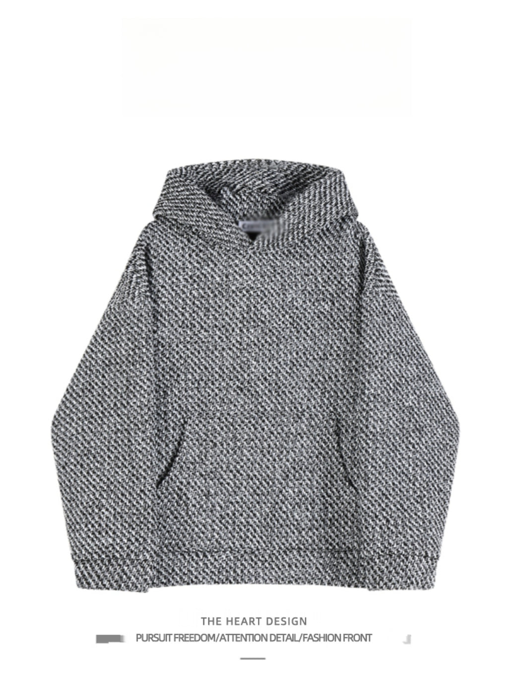 High Street Trendy Brand Little Chanel Style Hooded Sweatshirt Unisex Jacket Spring Autumn Knitted Casual Stylish Versatile Pocket Top