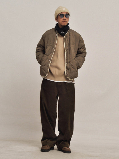 Japanese Style Quilted Down Inner Jacket - Lightweight 90% Goose Down (Unisex)