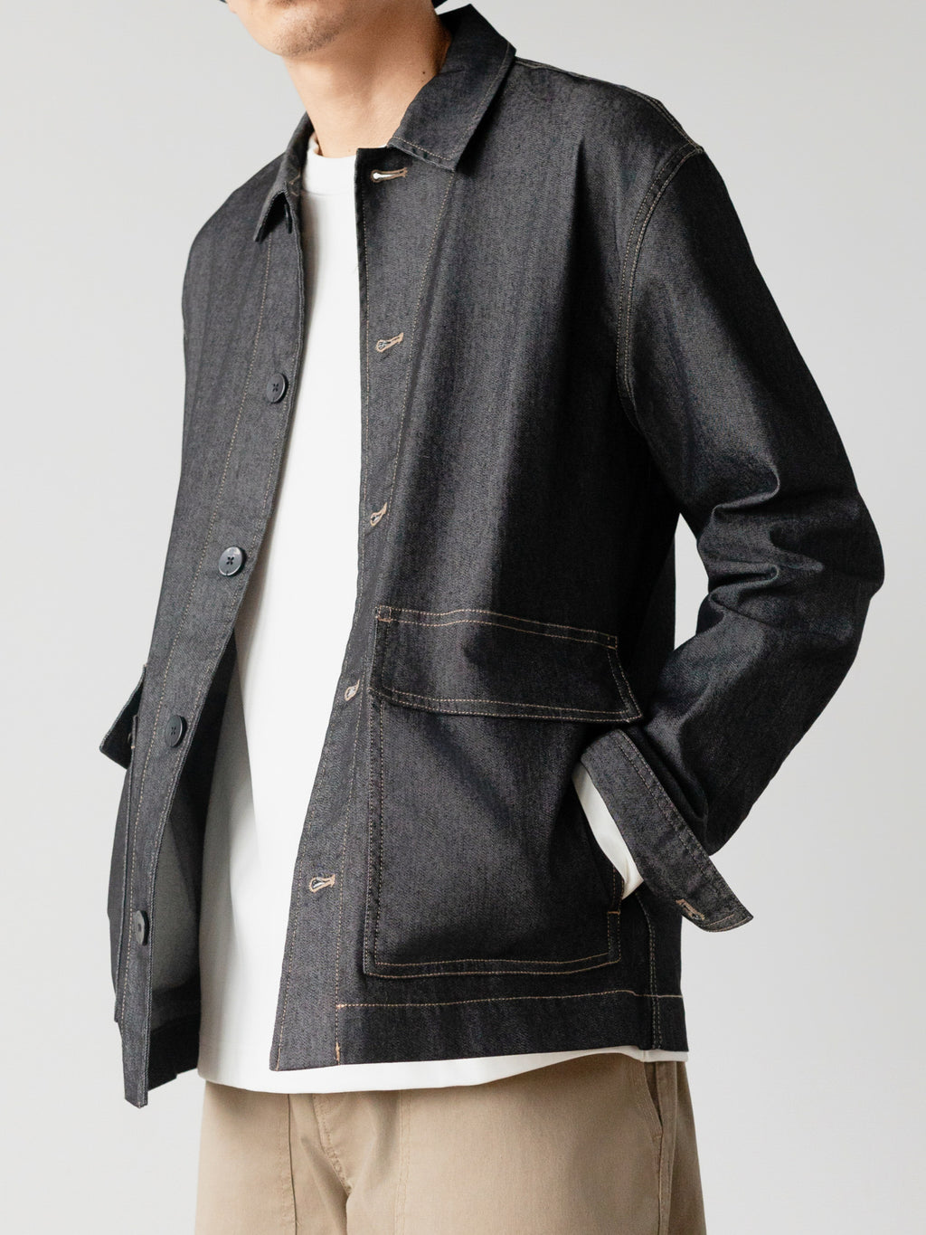 Spring and Autumn Premium Sports Denim Xinjiang Cotton Minimalist Zero Pressure Lightweight Denim Jacket