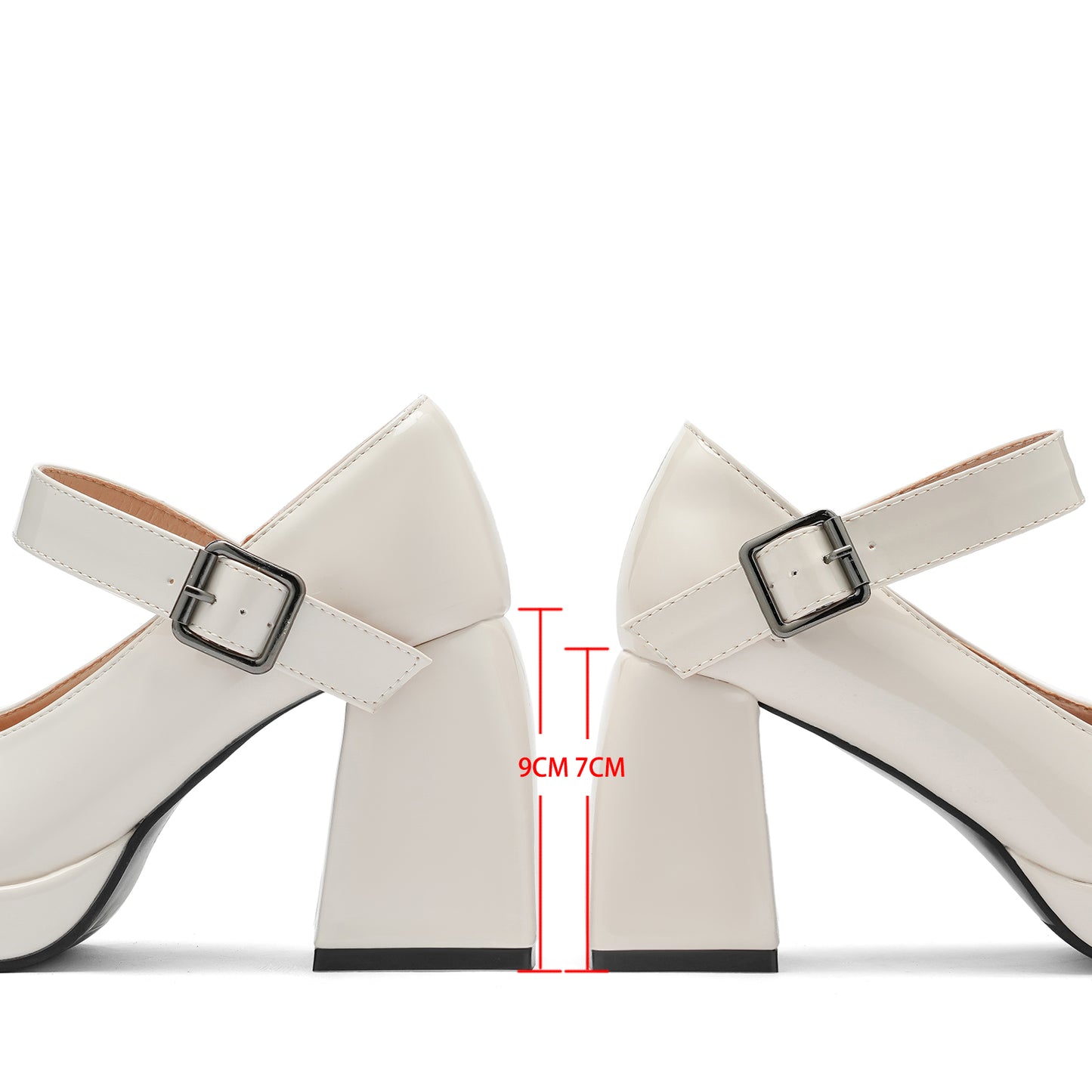 Women's French Style Mary Jane Wedding Shoes - Waterproof Platform Chunky Heel Elegant Bridesmaid Shoes