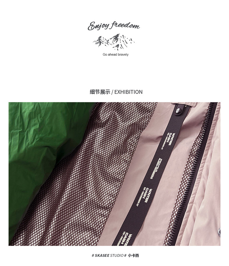 Cleanfit Deconstructed Patchwork Design Down Jacket for Men Winter Couples Outdoor Windproof Workwear 90 White Duck Down Coat