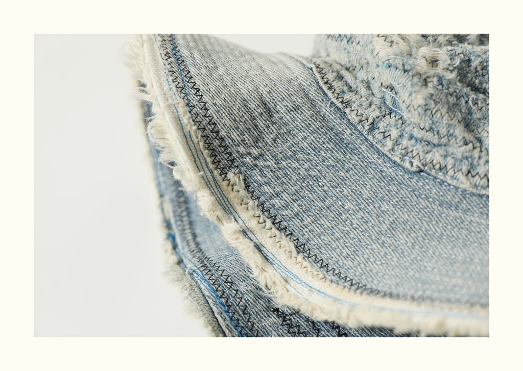 The Old Man and the Sea Vintage Distressed Fisherman Hat Japanese Retro Denim Bucket Hat Unique Fisherman Hat