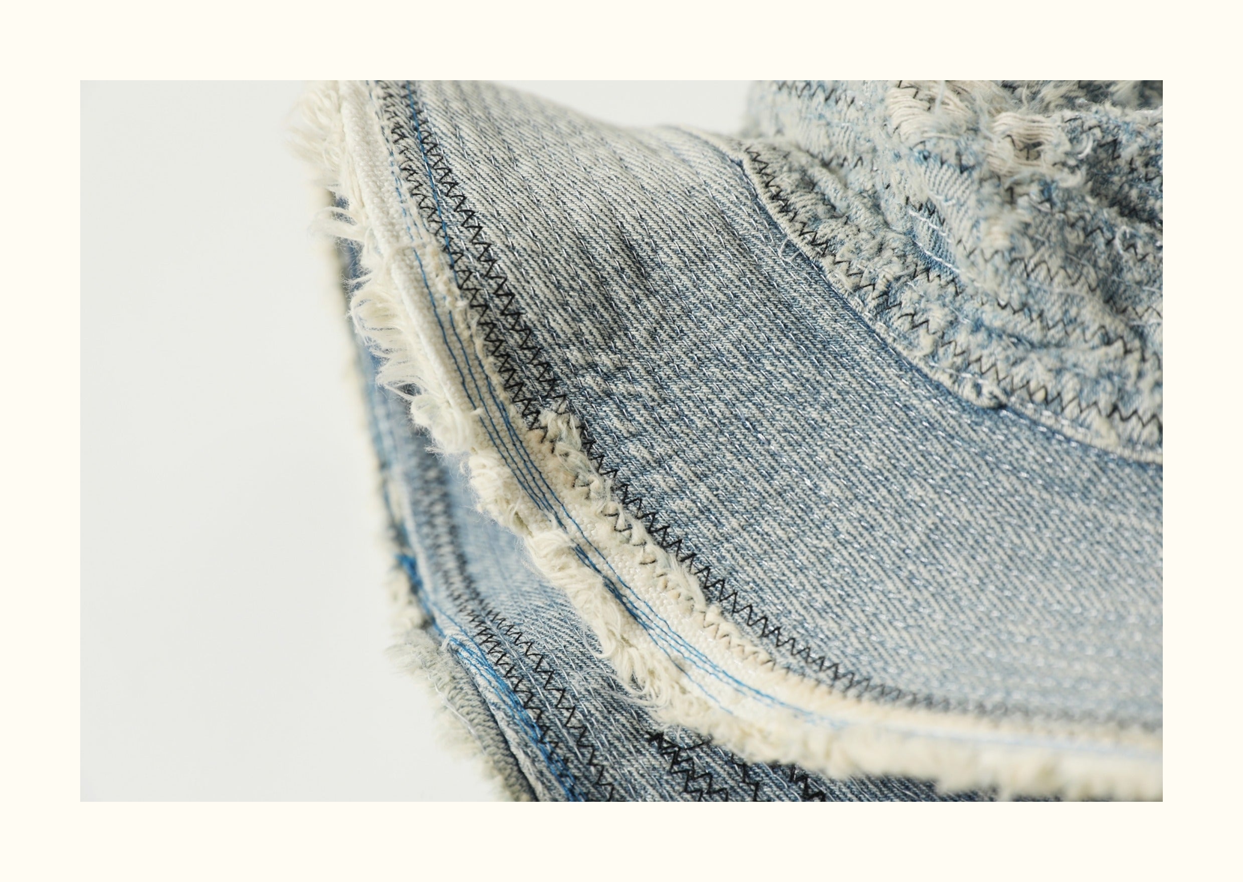 The Old Man and the Sea Vintage Distressed Fisherman Hat Japanese Retro Denim Bucket Hat Unique Fisherman Hat