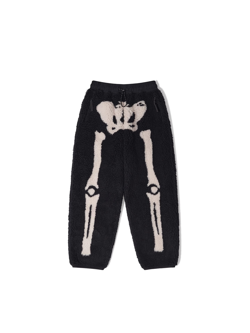 KAPITAL Lamb‑Wool Bone Pattern Pants – Japanese Retro Warm Unisex Trousers