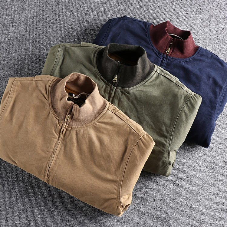 Men's Korean High-End Retro Patchwork Down Jacket - 90% Duck Down Shirt-Style Lightweight Winter Coat