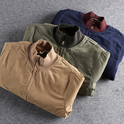 Men's Korean High-End Retro Patchwork Down Jacket - 90% Duck Down Shirt-Style Lightweight Winter Coat