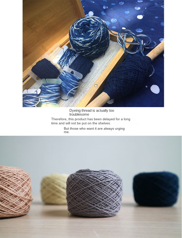 Plant Dyed Pure Cotton Embroidery Thread Handmade Tie-Dye Multicolor Patchwork Seed Bead Braided Bracelet