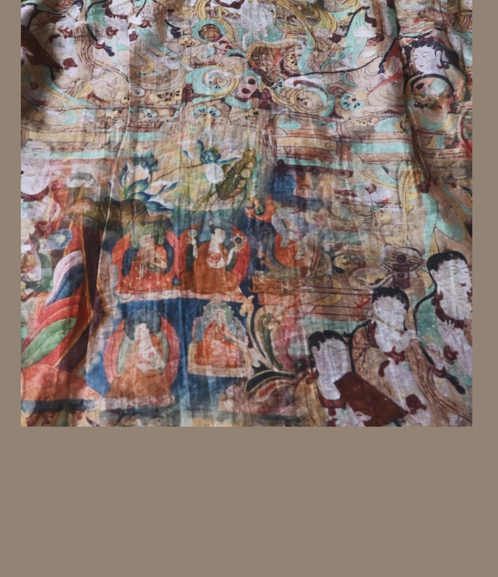 Vintage Loose Print Cuban Collar Shirt Linen Hawaiian Short Sleeve Shirt Dunhuang Summer Trend Brand