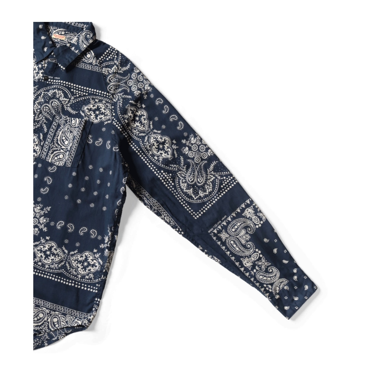 Japanese Style Casual Paisley Breathable Lightweight Turn-Down Collar Loose Long Sleeve Shirt