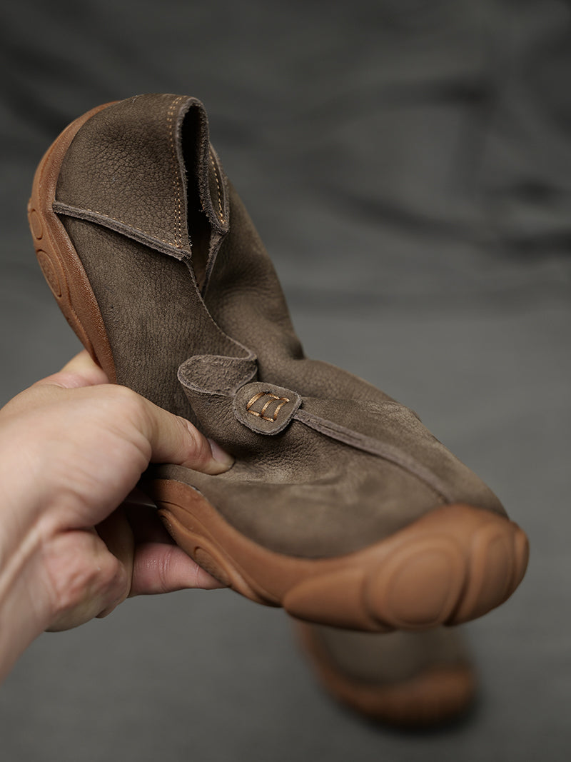 Genuine Leather Slip-On Casual Shoes for Men – Breathable Soft Sole, Lazy-Loafer Comfort