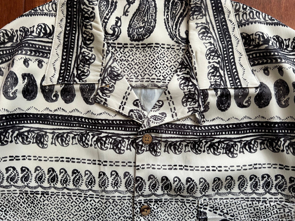 Ukiyo-E Patchwork Style Loose Drape Hawaiian Cuban Collar Printed Aloha Shirt Short Sleeve Shirt