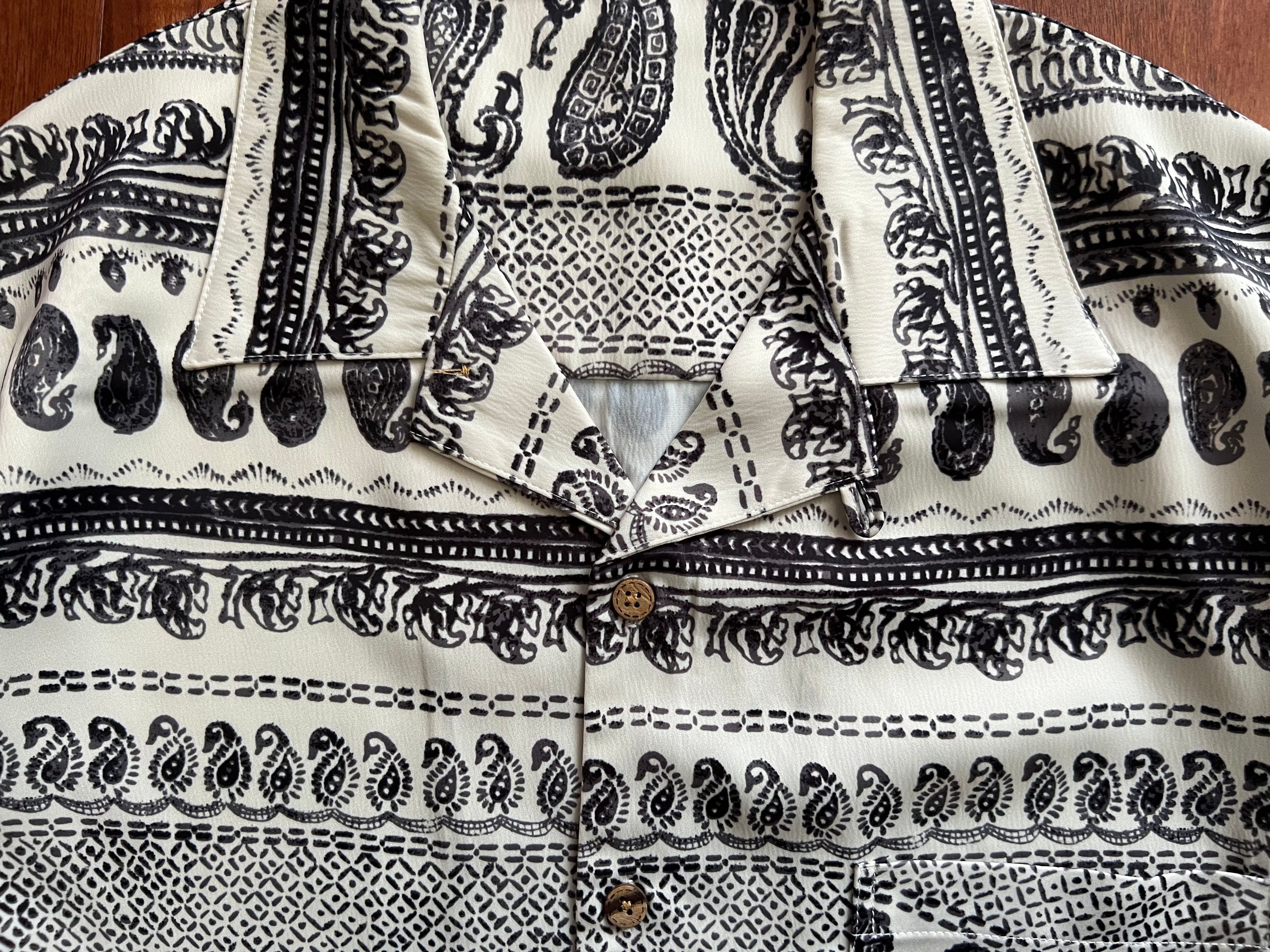 Ukiyo-E Patchwork Style Loose Drape Hawaiian Cuban Collar Printed Aloha Shirt Short Sleeve Shirt