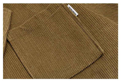 Hold Color American City Boy Corduroy Suit - Multi-Pocket Blazer (Unisex)