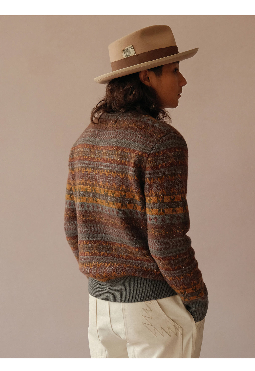 Vintage Fair Isle Wool-Blend Crewneck Sweater – British Heritage Style (Unisex)