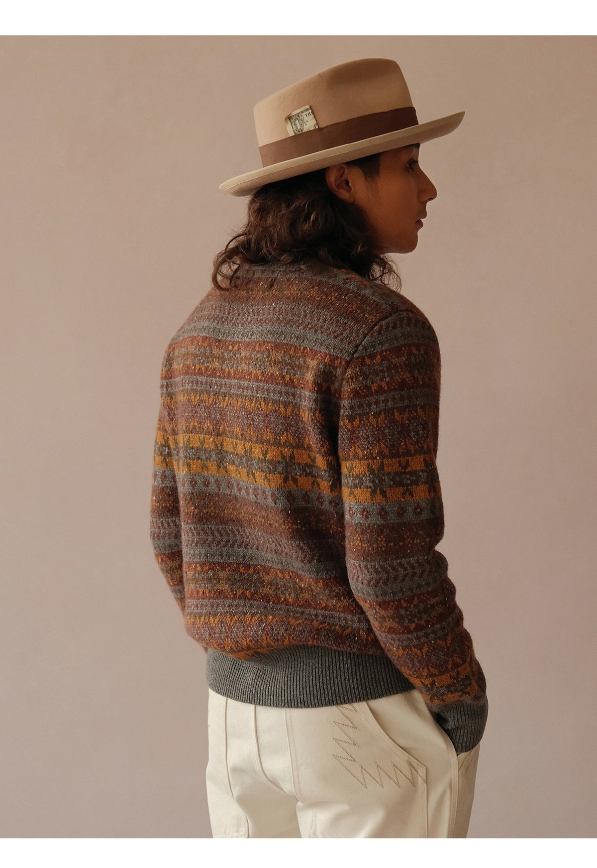 Vintage Fair Isle Wool-Blend Crewneck Sweater – British Heritage Style (Unisex)