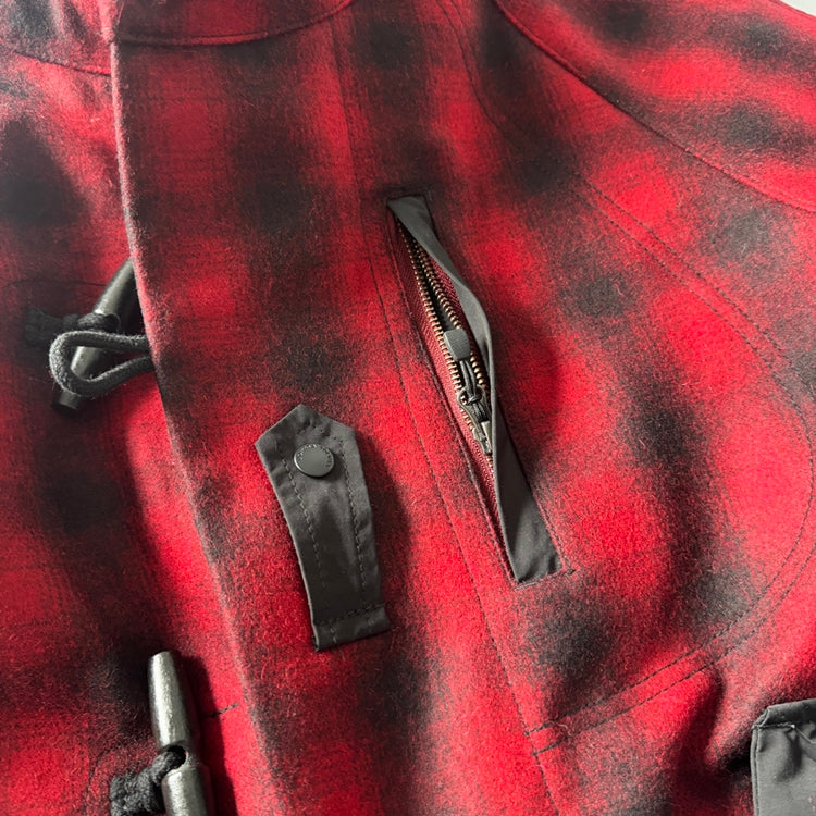 Japanese Retro Plaid Wool Hooded Coat - Thickened Warm Winter Jacket