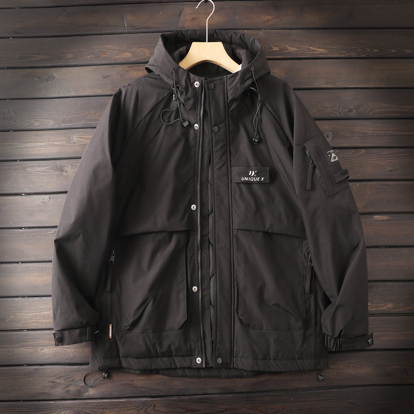 Men's Plus Size Cold-Resistant Hooded Cotton Jacket - Winter Thickened Windproof Warm Export Overstock Workwear Coat