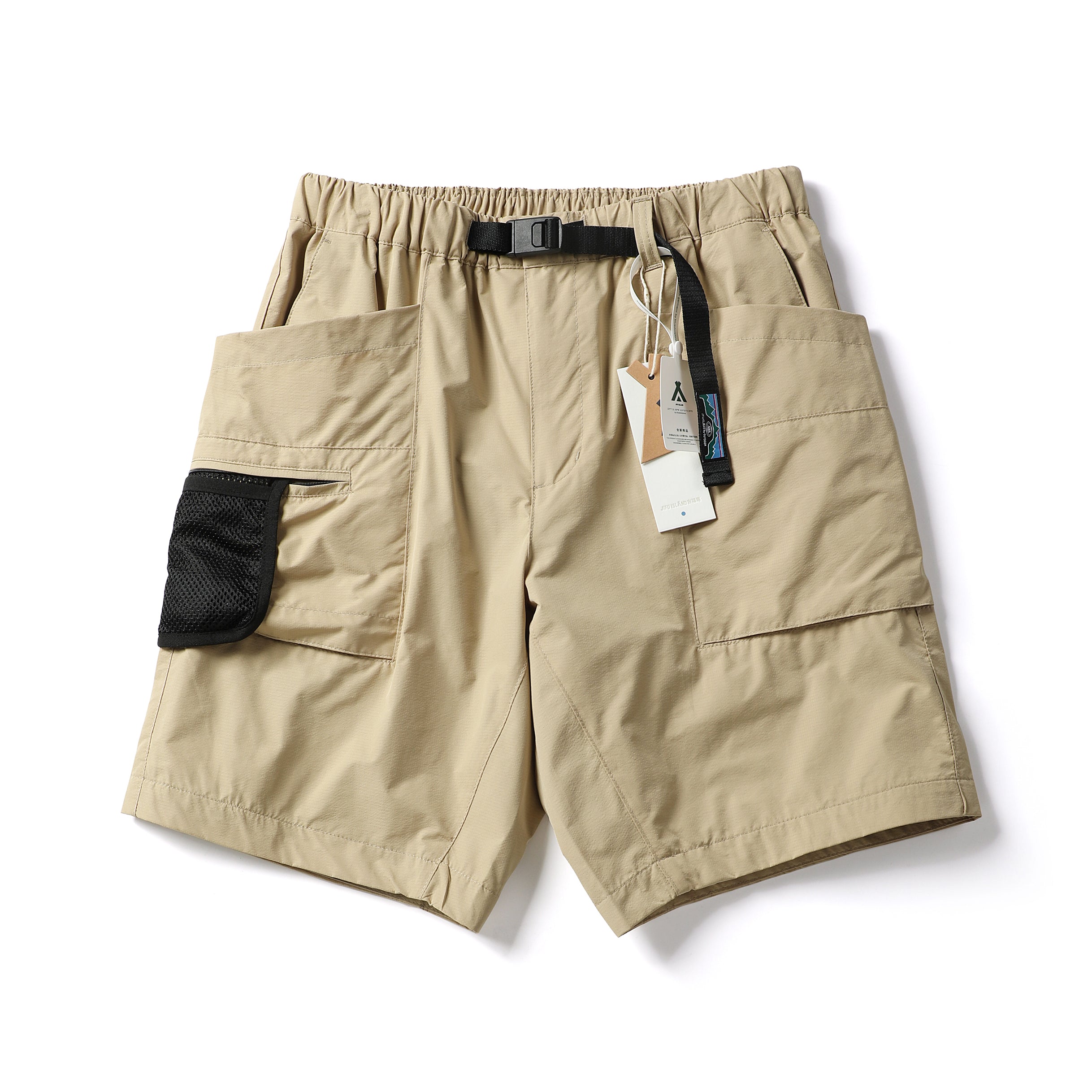 Japanese Retro Large Cargo Shorts Multi-Pocket Unisex Loose Straight