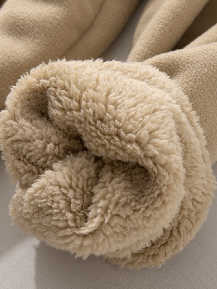 Joks Priit Fleece-Lined Baseball Jacket - Japanese Style Lamb Wool Coat (Men)