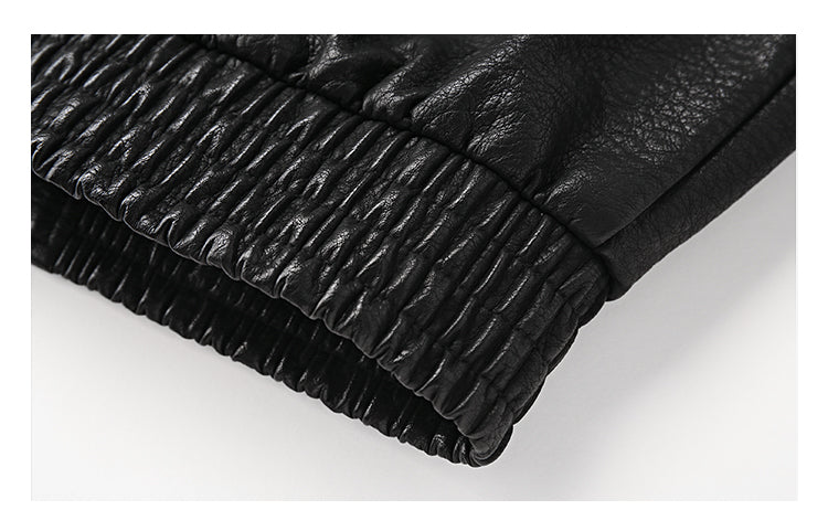 American Retro Lychee Grain Leather Jacket for Men, Spring and Autumn New Style, Cool Motorcycle Jacket, Short Workwear Stand Collar Jacket, Trendy