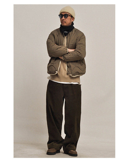 Japanese Style Quilted Down Inner Jacket - Lightweight 90% Goose Down (Unisex)