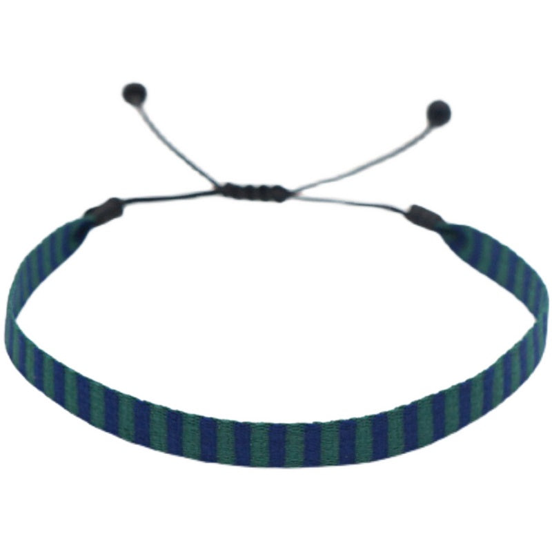 Spanish Guanaban Handmade Woven Bracelet Color-Block Niche Layered Ultra-Thin Couple Bracelet Ethnic Style