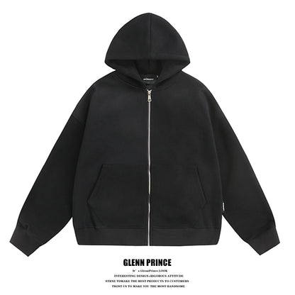 American Style Trendy Brand 3D Backpack Hooded Cardigan Sweatshirt Men Spring Niche Design Zipper Jacket
