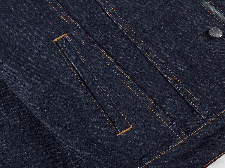 Classic Fade-Resistant Denim Jacket – Stretch Fit Casual Streetwear