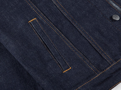 Classic Fade-Resistant Denim Jacket – Stretch Fit Casual Streetwear