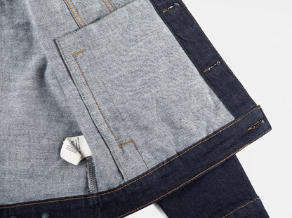 Classic Fade-Resistant Denim Jacket – Stretch Fit Casual Streetwear