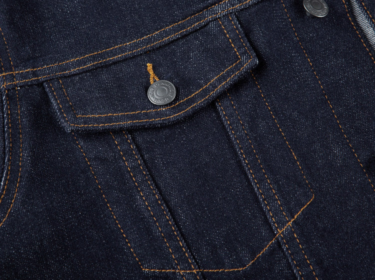 Classic Fade-Resistant Denim Jacket – Stretch Fit Casual Streetwear