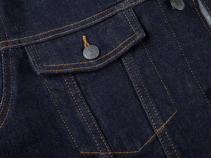 Classic Fade-Resistant Denim Jacket – Stretch Fit Casual Streetwear