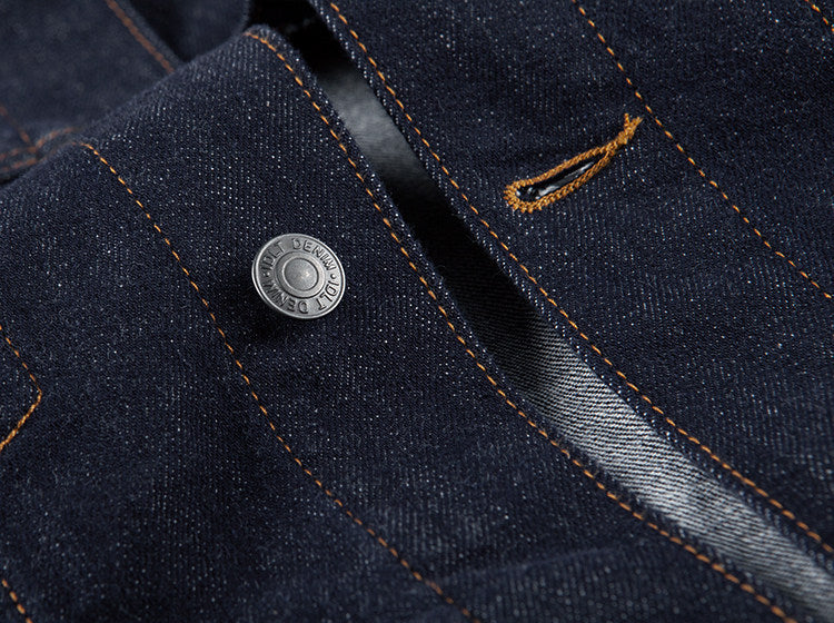 Classic Fade-Resistant Denim Jacket – Stretch Fit Casual Streetwear