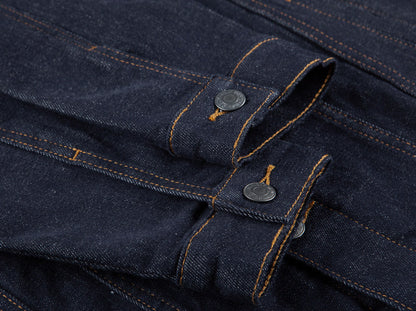 Classic Fade-Resistant Denim Jacket – Stretch Fit Casual Streetwear
