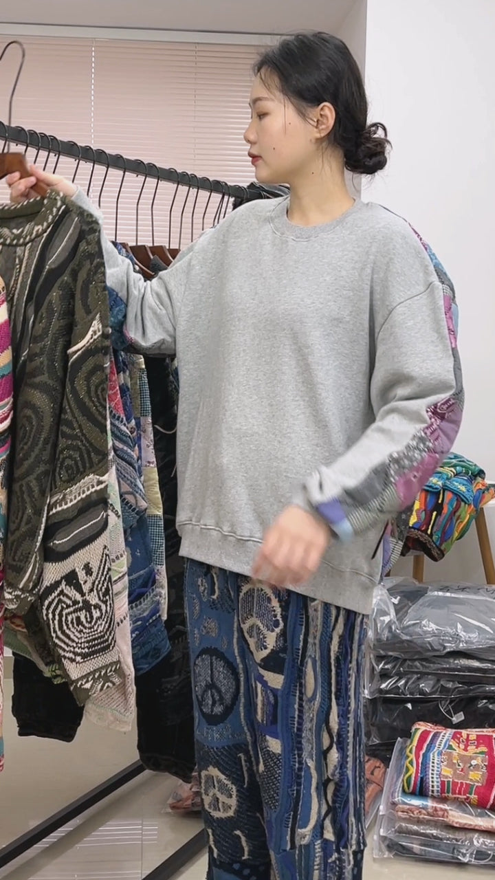 Japanese retro dark green maze knitted sweater pullover thickened