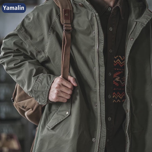 M51 Military Fishtail Parka – American Vintage Mid-Length Trench Coat Men