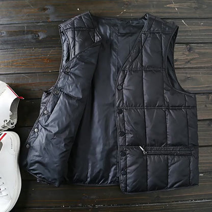 Men's 90% White Goose Down Vest - Export Overstock Warm Winter Inner Liner Waistcoat